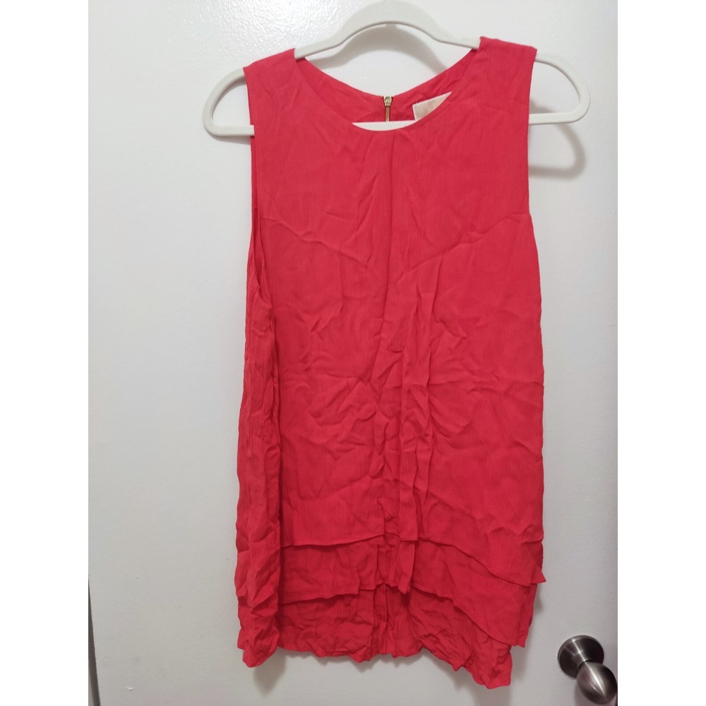 $99.50 MICHAEL KORS SLEEVELESS BLOUSE‎ TOP Coral Reef WOMENS SIZE 12 NWT